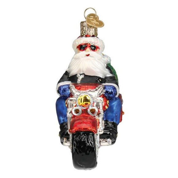 Biker Santa Christmas Ornament with Keepsake Box | Old World Christmas | NWT - Picture 3 of 8